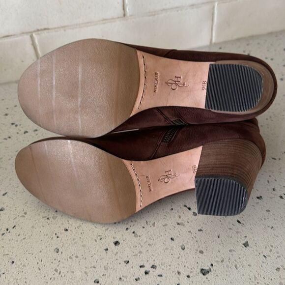 Cole Haan Cassidy Nike Air Chestnut Brown Nubuck Ankle Boots Heels Women’s 9.5B - Picture 8 of 12